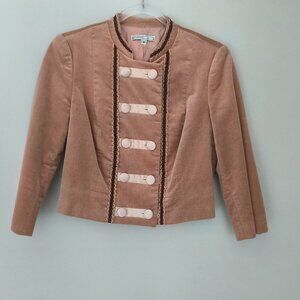 Parameter blush-colored velvet blazer, size 8